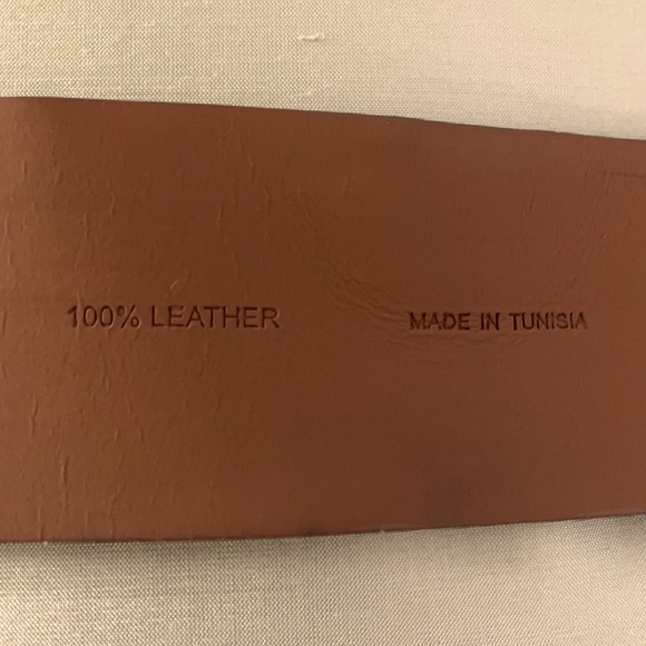 Olsen Europe Taupe Leather Belt - unique design - Picture 5 of 5